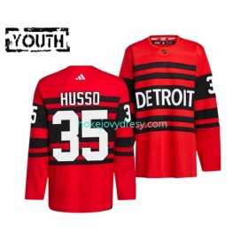 Dětské Hokejový Dres Detroit Red Wings VILLE HUSSO 35 Adidas 2022-2023 Reverse Retro Červené Authentic